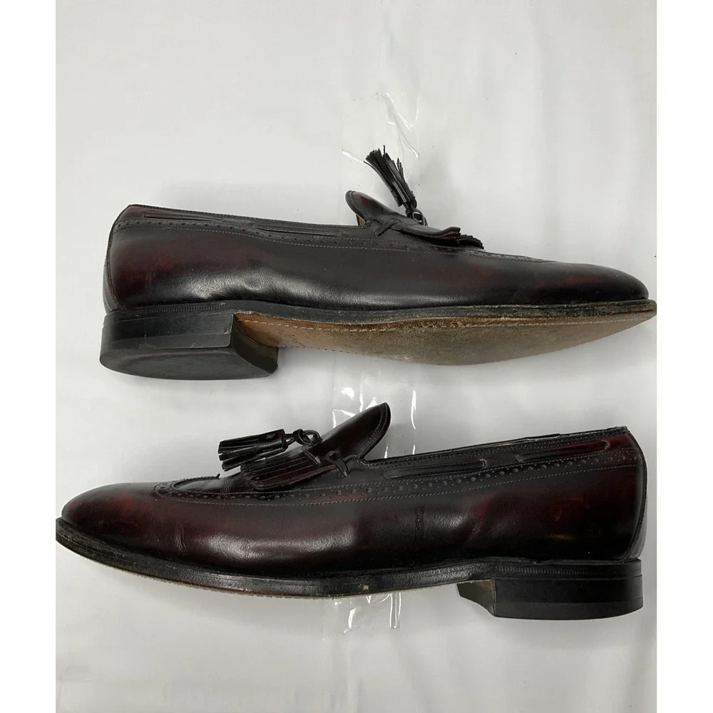 Johnston & Murphy Shoes 8.5 Loafers Leather Oxfords Tassel Wing Tip Aristocraft